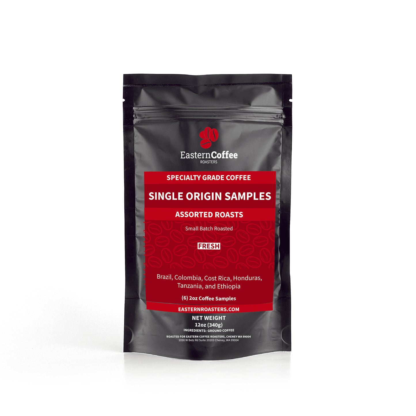 Single Origin Sample Pack: Brazil, Colombia, Costa Rica, Ethiopia, Honduras